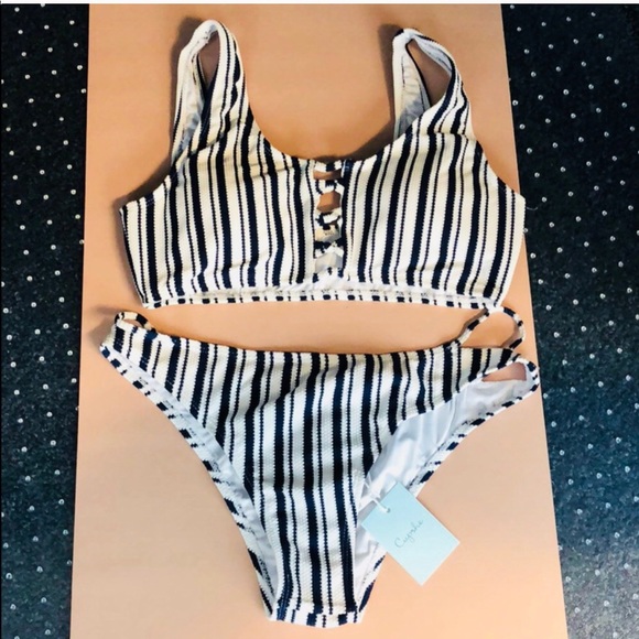 Cupshe Other - Cupshe Popular Ballad Striped bikini set